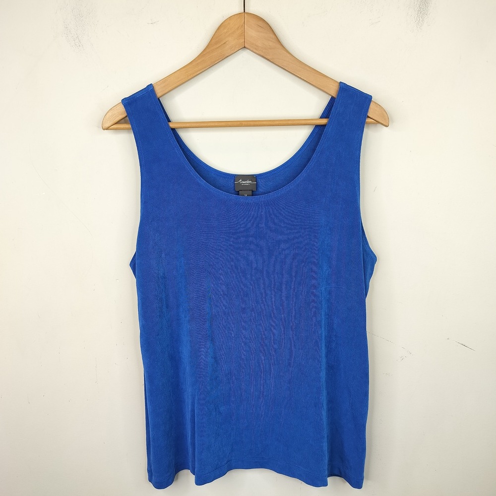 Chico's Travelers Tank Top
3 XL Stretchy Acetate Spandex Minimalist Blue